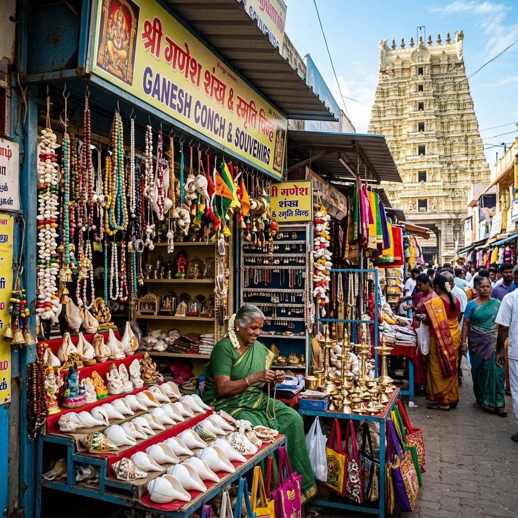 Temple Bazaar & Seashell Shopping